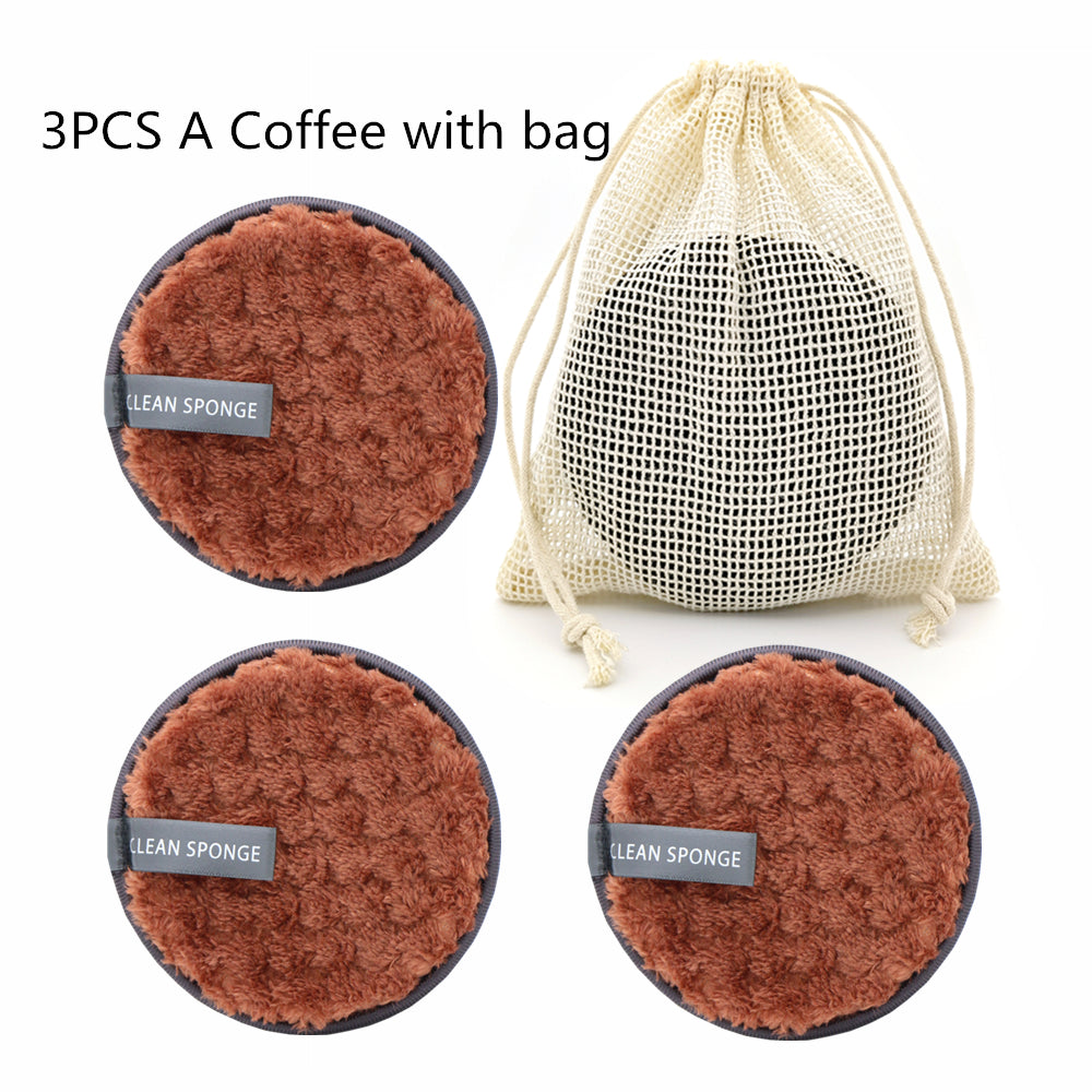 Discos de Limpeza Facial Reutilizáveis - Almofadas Desmaquilhantes Ecológicas em Microfibra