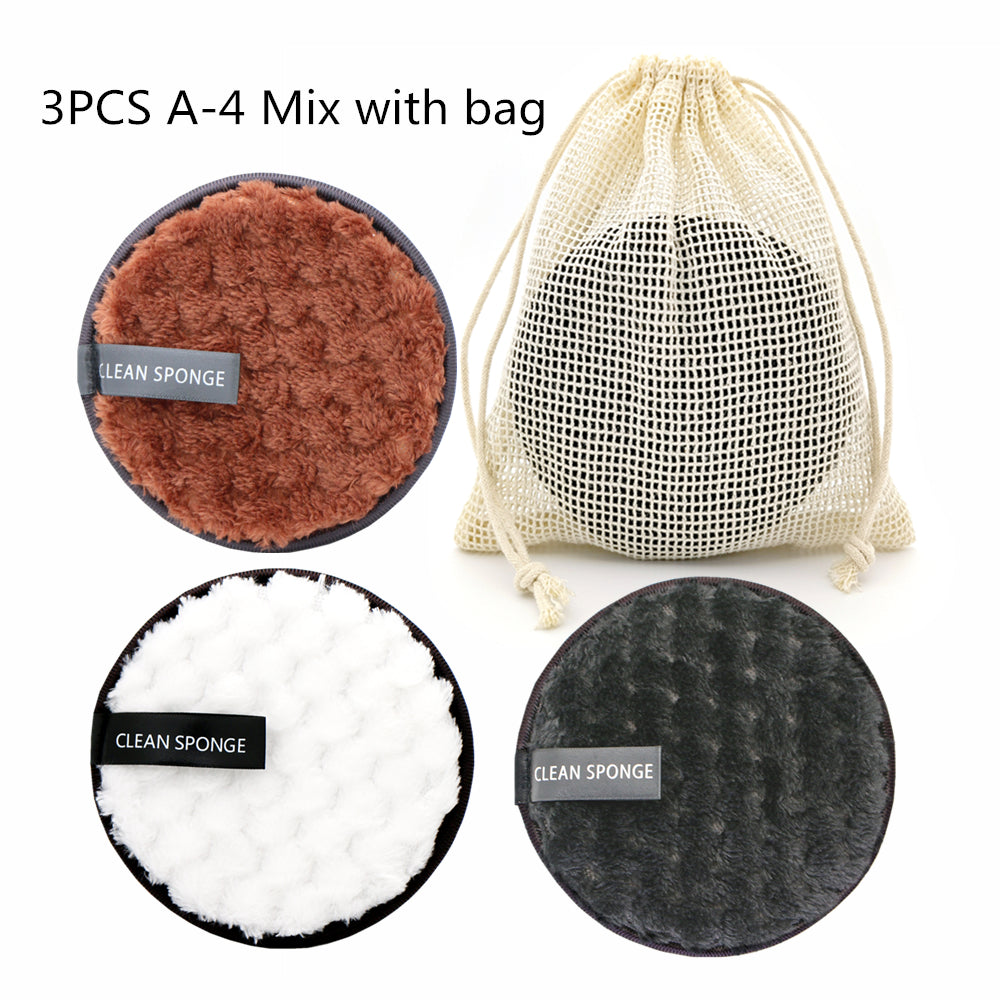 Discos de Limpeza Facial Reutilizáveis - Almofadas Desmaquilhantes Ecológicas em Microfibra